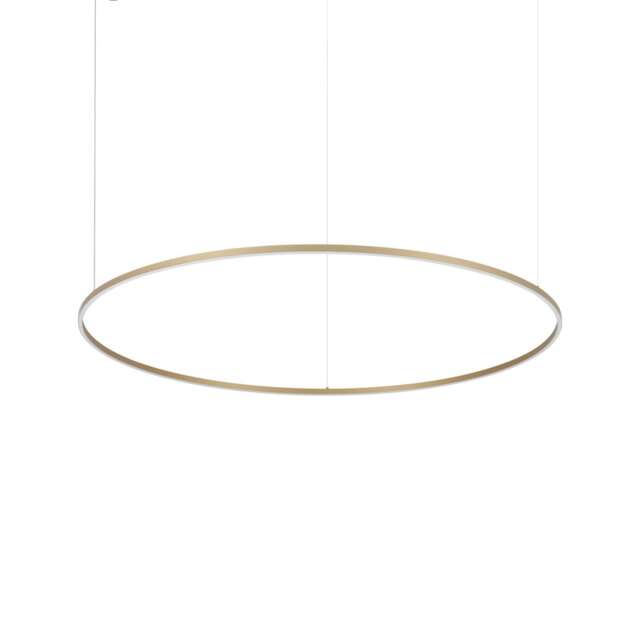 Oracle Slim 150cm Non Dim 3000K Round Integrated LED Pendant Ceiling Light Brass 9300lm
