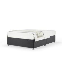 Signature Platinum 2000 Pocket Sprung Graphite Plush Velvet Divan Set Single
