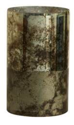 Gaia Medium Glass Vase in Metallic Antique Finish Black Black