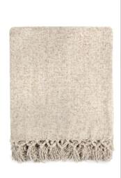 "Camilla Collection Chenille Throw in Dove Grey (60"" x 80"")"