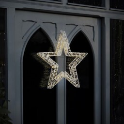 Charles Bentley Indoor Outdoor 50cm Light Up Christmas Star