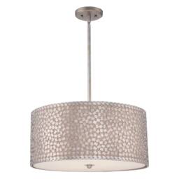 Confetti 4 Light Large Round Ceiling Pendant Old Silver, E27