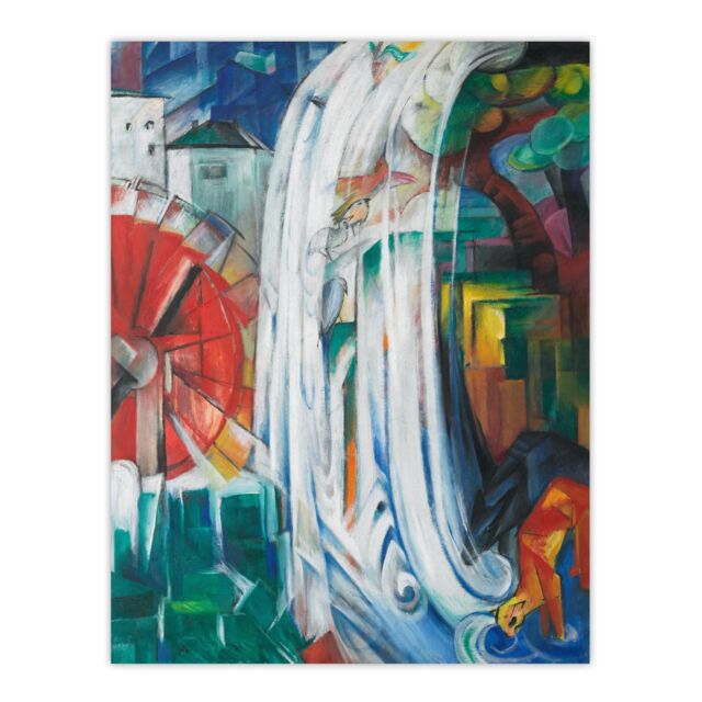 The Bewitched Mill Colourful Franz Marc Vintage Huge Wall Art Print 18X24 In
