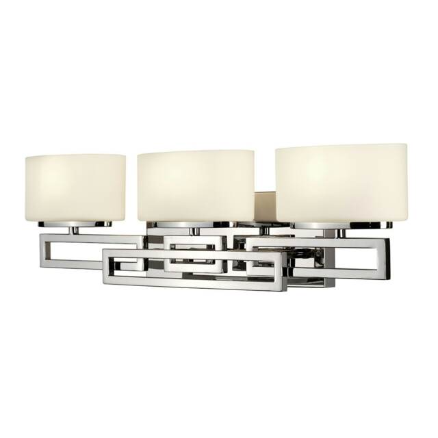 Lanza 3 Light Bathroom Over Mirror Wall Light Polished Chrome IP44, G9