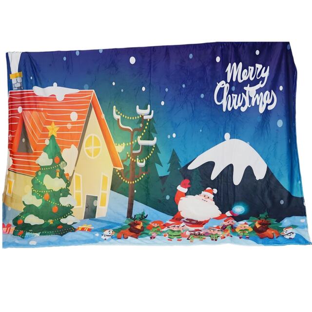 Gr8 Home Christmas Fleece Santa 2 Design Blanket Large Xmas Flannel Throw 150 x 200cm