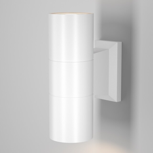 Maytoni Bowery 2 Light Outdoor Up Down Wall Lamp White GU10 IP54