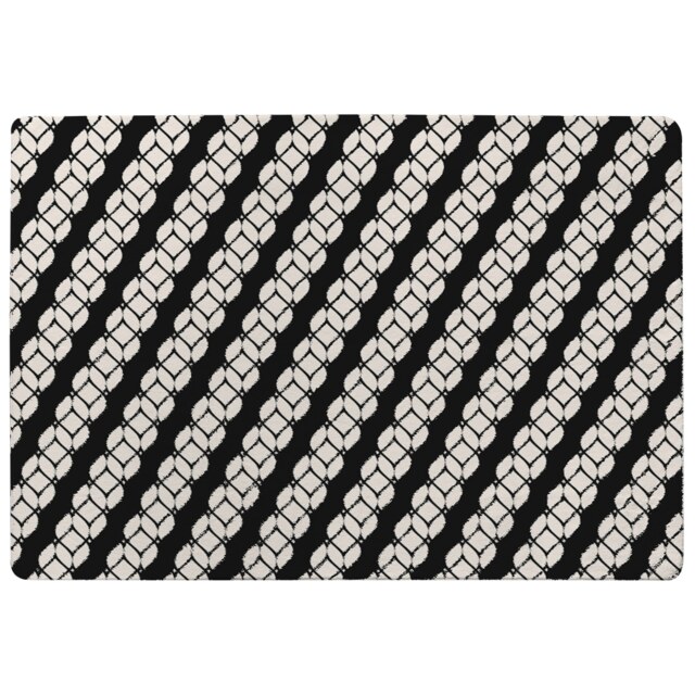 Striped Rope Pattern Rug Multi