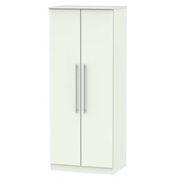 Carlton Double Wardrobe in Porcelain Matt (Ready Assembled) White Porcelain Matt