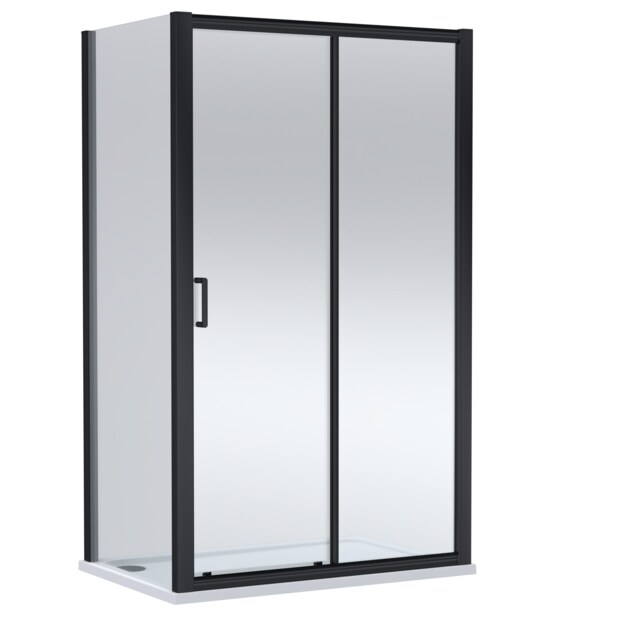 Balterley Sliding Shower Door with Glass, Side Panel & Slip Resistant Shower Tray