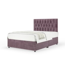 Super Ortho Orthopaedic Mauve Naples Velvet Divan Set And Lona Headboard Small Single