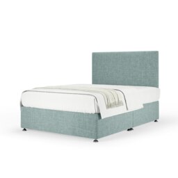 Memory Maestro Memory Foam Duckegg Linen Divan Set And Valencia Headboard Small Double