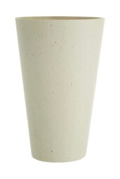 White Polyresin Small Tapered Vase White