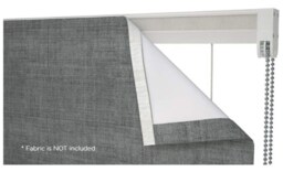 120cm Metal Chain Connect Roman Blind Kit (250cm Drop) White White