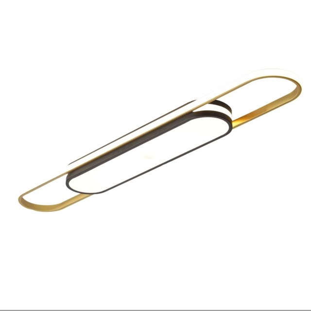 Modern LED Ceiling Light with Remote Control 110cm Gold