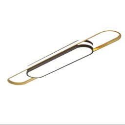 Modern LED Ceiling Light with Remote Control 110cm Gold