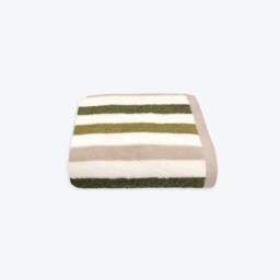 Cali Striped Hand Towel 50 x 85cm 100% Cotton - Green