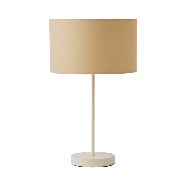 ValueLights Charlie White Table Lamp Cream Shade and Bulb