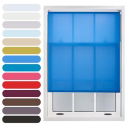 45cm Wide Daylight Roller Blind 165cm Drop Blue Blue