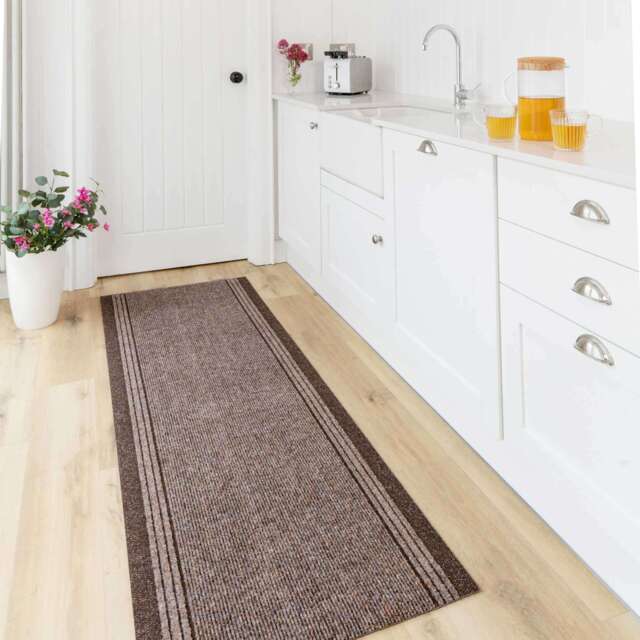 kukoon 3ft - 39ft Long Dark Grey Hallway Runner Rug Stair Carpet Mat 80cm x 91cm