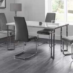 Premium Portofino 150cm Marble & Chrome Dining Table