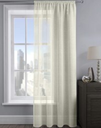 Velosso Alessandria Sparkle Slot Top Voile Panel - 137cm x 122cm Cream Cream