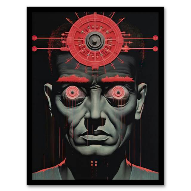 Big Brother Is Watching You George Orwell Black Framed Wall Art Print A4