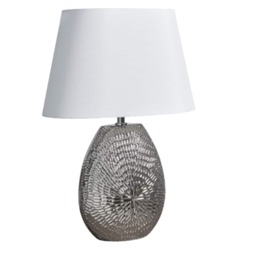 Caitlin Small Silver Ceramic Table Lamp