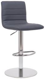 Deluxe Aldo Bar Stool - Charcoal Grey, Weighted Base, Adjustable Swivel Seat