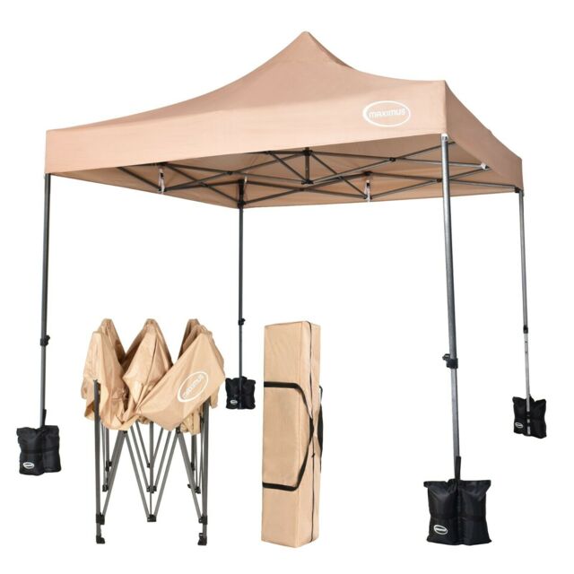 MCC Direct Maximus 3x3 Heavy Duty Pop up Beige Gazebo NS Cream Beige