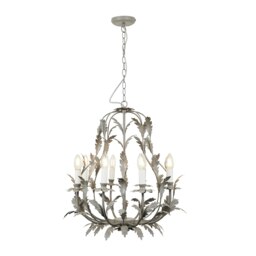 BHS Flo 8 Light Chandelier, Grey