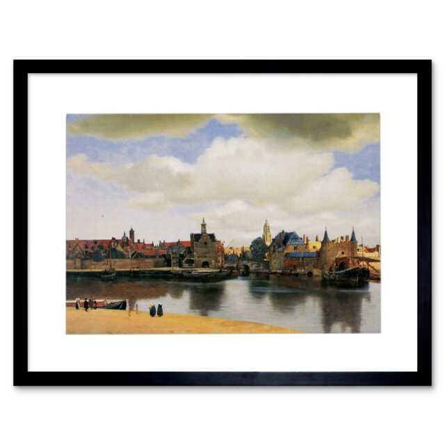 Johannes Vermeer View Of Delft Old Master Painting Framed Wall Art Print