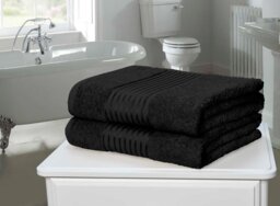 Windsor 500 gsm Cotton Super Soft And Absorbant Towel Black Face cloth 1
