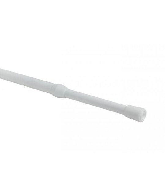 White Extendable Curtain Tension Rod 100 - 150cm White White
