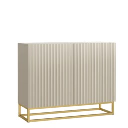 Sideboard Cashmere Gold Fluted Storage Cabinet TV Unit Media Console Cupboard 100cm