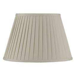 35cm Taupe Poly Cotton Pleat Lamp Shade For Table Lamps