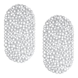 Showerdrape Otto Clear Anti Slip PVC Bath Mat 69cm x 36cm 2 Set Clear Clear 2