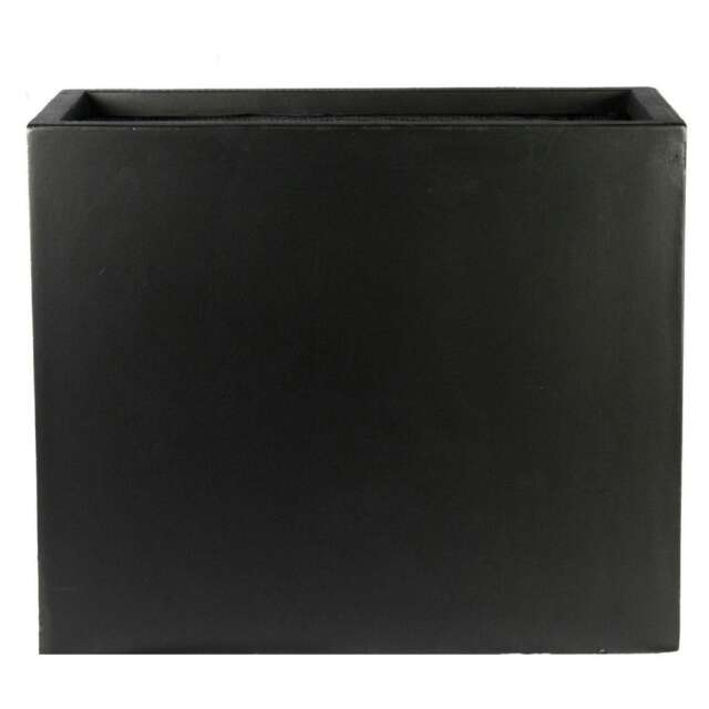 Narrow Light Concrete Black Trough Garden Planter H50.5 L60 W30 cm, 91 ltrs Cap.