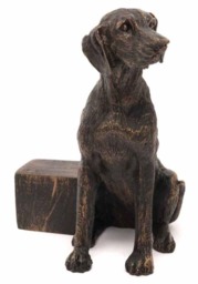 Weimaraner Plant Pot Feet - Set of 3 Bronze