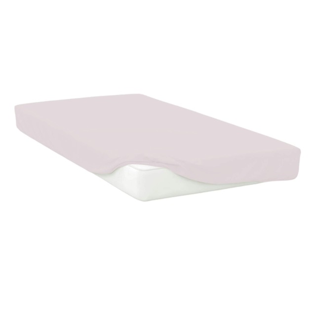 Belledorm Easycare Percale Fitted Sheet - Powder Pink - Kingsize
