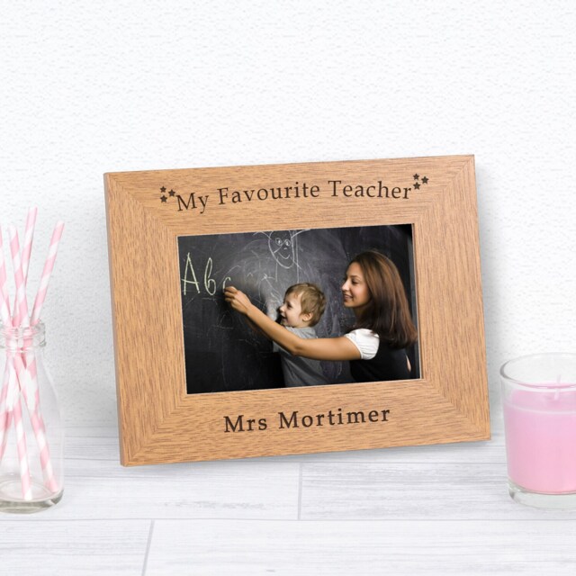Personalised My Favourite Teacher Wood Picture Frame 6x4 Teacher Gift