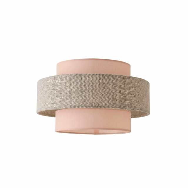 ValueLights Weaver Pink and Grey Herringbone Pendant Shade