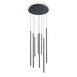 Look Cluster Pendant Ceiling Light Black 8x LED 1550lm 3000K