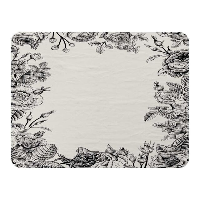 Hand Drawn Roses Blanket Multi