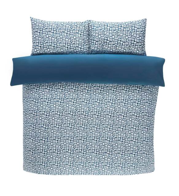 Pebbles Polyester Duvet Cover Set with Pillowcase Blue King 1
