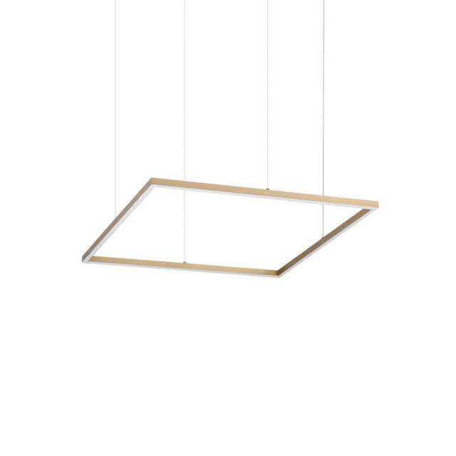 Oracle Slim Square 70cm Non Dim 3000K Round Integrated LED Pendant Ceiling Light Brass 4350lm