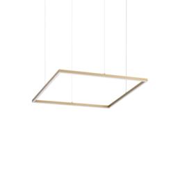 Oracle Slim Square 70cm Non Dim 3000K Round Integrated LED Pendant Ceiling Light Brass 4350lm