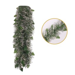 2m Christmas Die Cut Xmas Tree Silver Tinsel