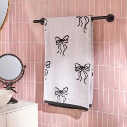 OHS Bows 100% Premium Cotton Bath Towel Hotel Quality Soft Absorbent White Bath towel