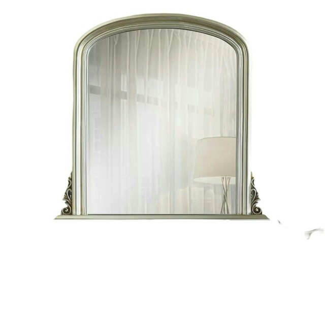 Arched Shape Canterbury Overmantle Mirror With Champagne Frame Gold H 86cm x L 88cm x W 6cm 1