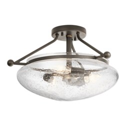 Kichler Belle 3 Light Semi-Flush Mount Olde Bronze